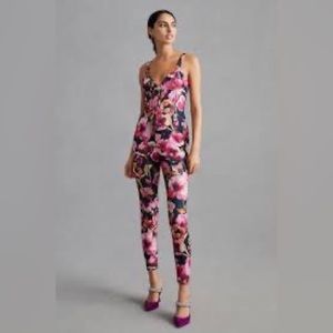 Anthropologie Floral Sweetheart Jumpsuit
